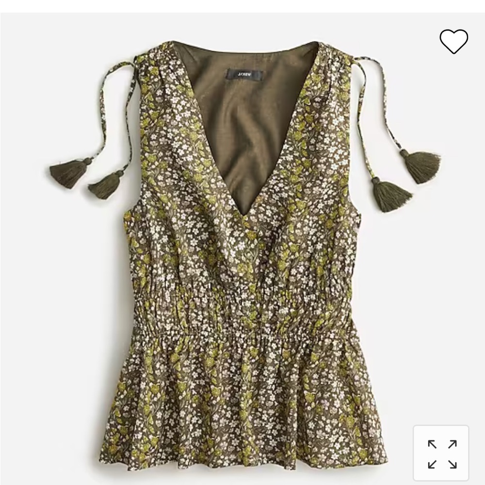 J.Crew v-neck cotton voile floral top